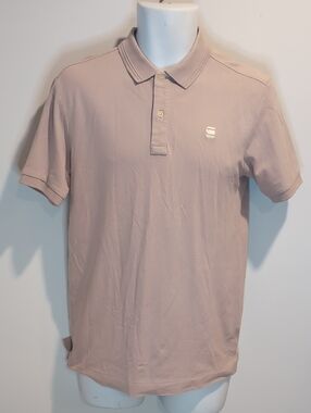 G-Star Blush Pink Short-Sleeve Polo Shirt Small